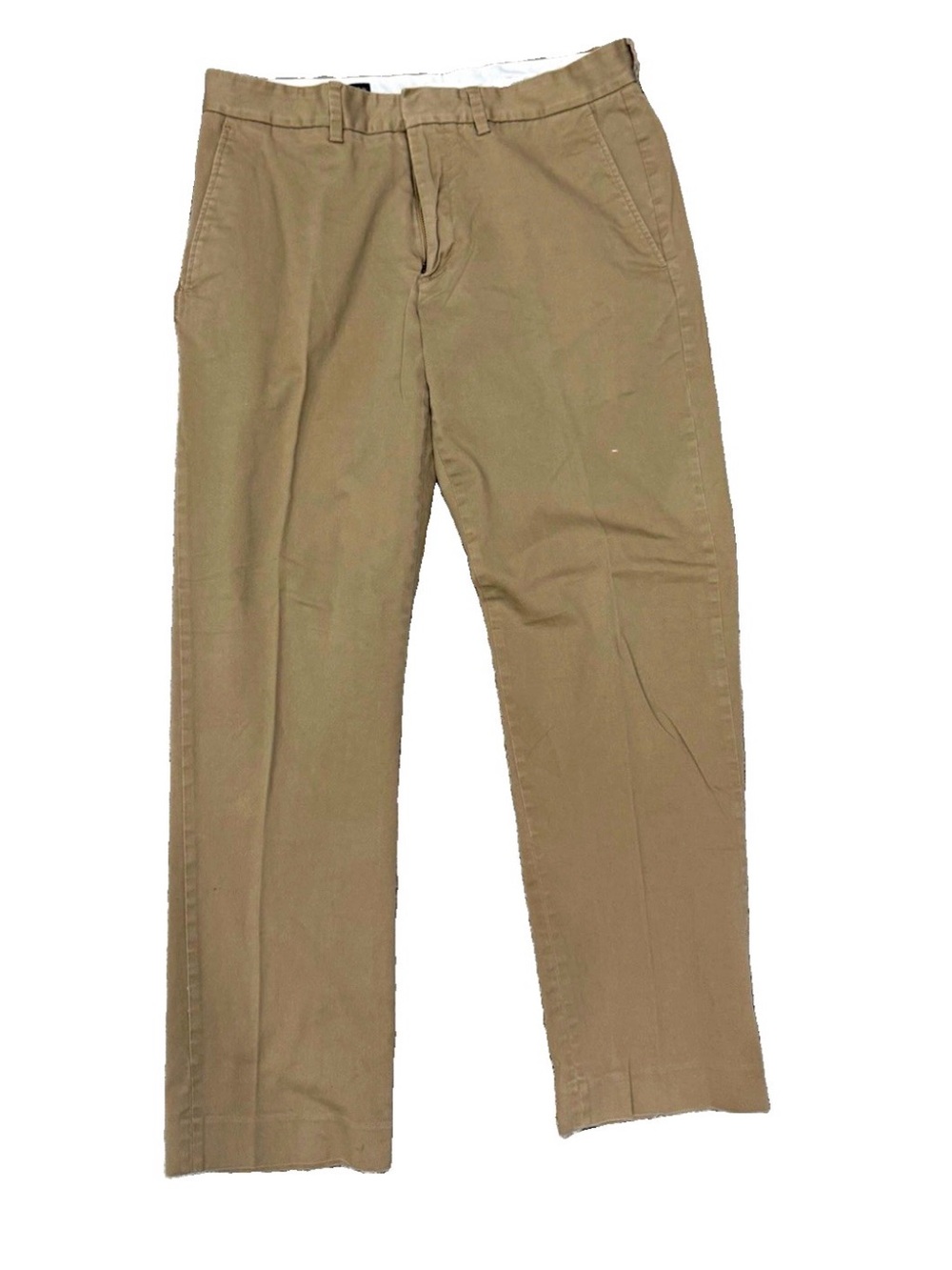 J.CREW Men's Beige Solid Chino Pants Cotton Twill Tapered Stretch 31W